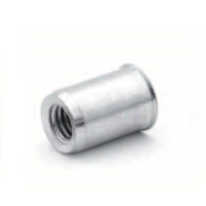 Rivkle Blind Rivet Nut M3 (For 0.5mm to 1.5mm), Thin Head Plain Open, Steel, Pack of 100, 343 01 030 150