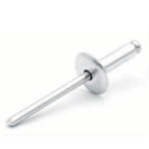 RIVQUICK® Blind Rivet 4mm (For 3mm to 5mm), Large Head, Aluminum Body with Steel Mandrel, Pack of 100, 220 314 40080