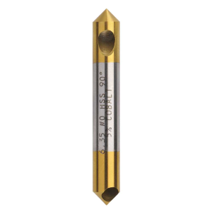 Bordo 6.35mm 90 Degree HSS Co5 TiN Coated Cross Hole Countersink, 3850-6.35