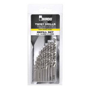 Bordo 12 Piece Bright HSS Jobber Drill Refill Set, 2007-M1S