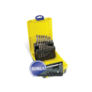 Bordo 19 Piece HSS Bright Finish Jobber Drill Set in ABS Plastic Case, 2007-M2/C3