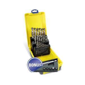 Bordo 25 Piece HSS Bright Finish Jobber Drill Set in ABS Plastic Case, 2007-M3/C3