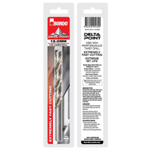 Bordo Delta Point 1mm Bright Finish HSS Jobber Drill Clam, 2015-1.00S
