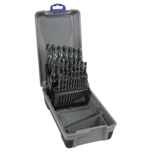 2000-F3, 1/16-1/2", Bordo 29 Piece Black HSS Jobber Drill Set ABS Case