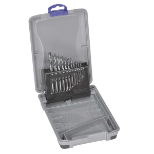 Bordo 12 Piece Black HSS Jobber Drill Set in ABS Plastic Case, 2003-M1