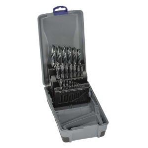 Bordo 25 Piece Black HSS Jobber Drill Set in ABS Plastic Case, 2003-M3