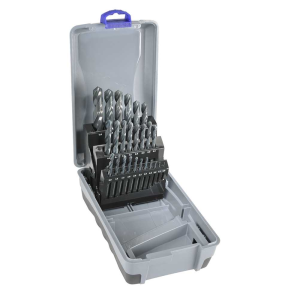 Bordo 25 Piece Black HSS Jobber Drill Set in ABS Plastic Case, 2003-M6