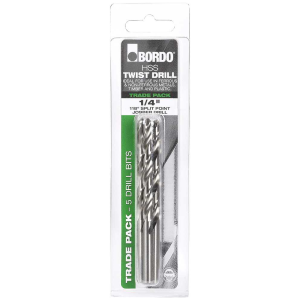 Bordo 5/32" Bright HSS Jobber Drills x 10, 2006-5/32TP