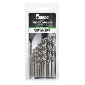 Bordo 13 Piece Bright Finish HSS Jobber Drill Refill Set, 2006-F1S