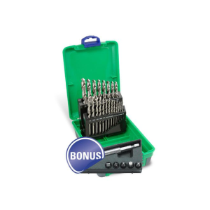 Bordo 21 Piece HSS Bright Finish Jobber Drill Set in ABS Plastic Case, 2006-F2/C3