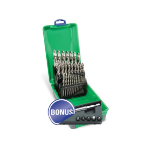 Bordo 29 Piece HSS Bright Finish Jobber Drill Set in ABS Plastic Case, 2006-F3/C3