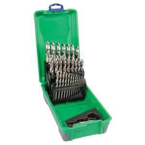 Bordo 1/16-1/2" 29 Piece Bright HSS Jobber Drill Set in ABS Plastic Case with BONUS Step Drill, 2006-F3-SDM1