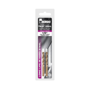 2010-3/32S, 3/32", Bordo HSS Cobalt Jobber Drill - 2Pk Clam