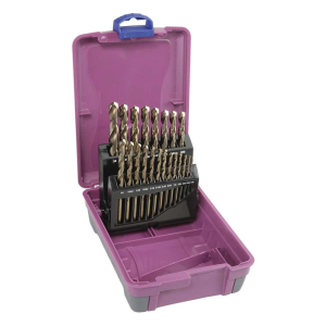 2010-F2, 1/16-3/8", 21 Piece HSS Cobalt Drill Set ABS Case