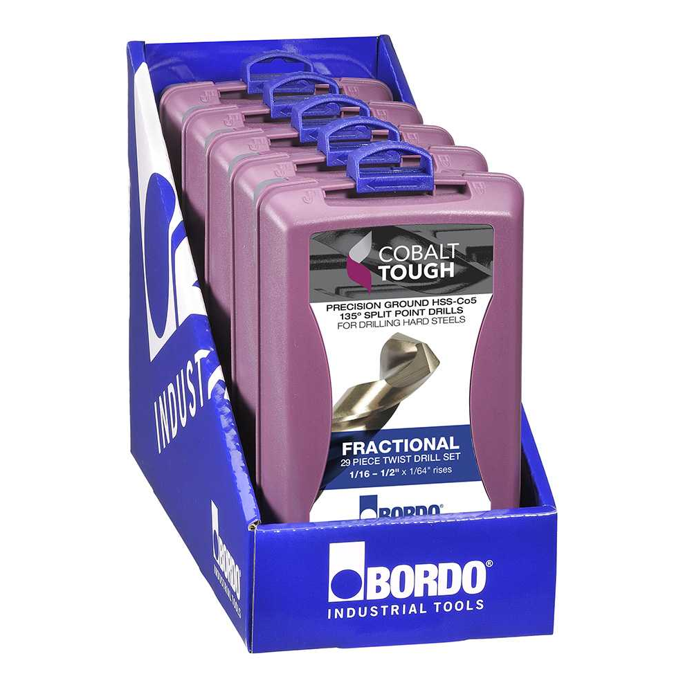 2010-F3, 1/16-1/2", 29 Piece HSS Cobalt Drill Set ABS Case - Image 4