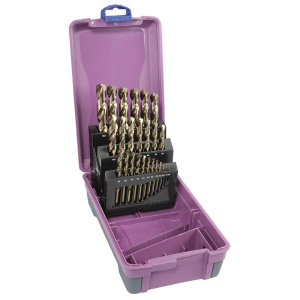 2011-M3, 1-13mm, Bordo 25 Pce HSS Cobalt Drill Set ABS Case