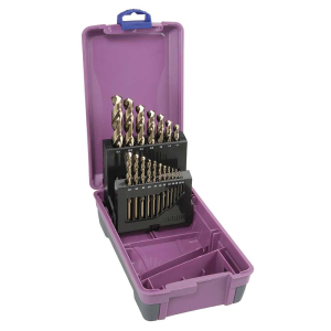 2011-M5, 1-13mm, Bordo 19 Pce HSS Cobalt Drill Set ABS Case
