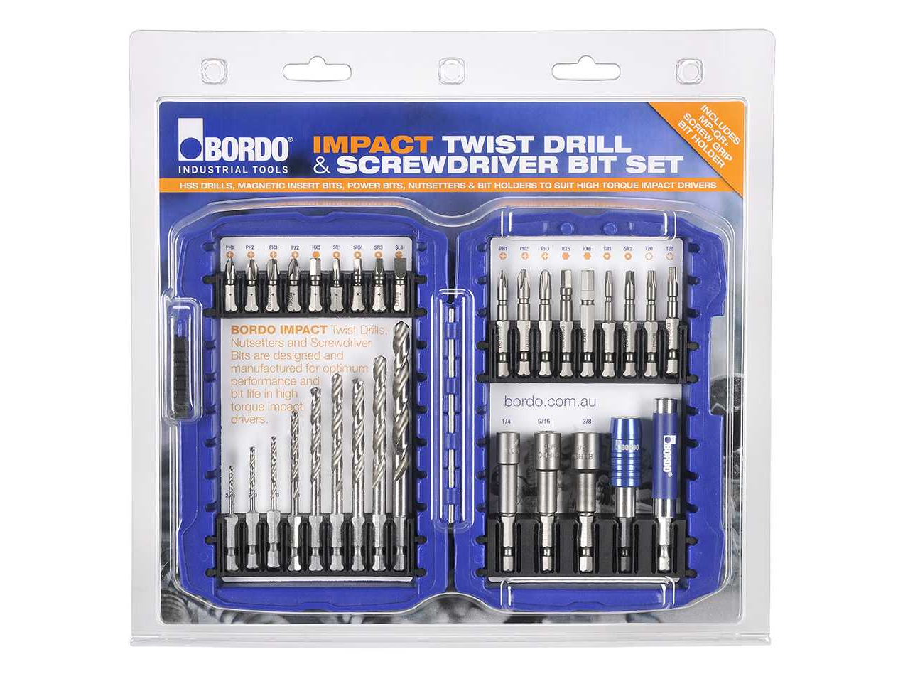 2206-S1, 32 Piece IMPACT Screwdriver Insert Bit, Power Bit, Nutsetter Set with MP-QR+ Insert Bit Holder and Magnetic Sleeve Insert Bit Holder. Includes 2.0-8.0mm HSS Hex Shank Jobber Drills. - Image 2