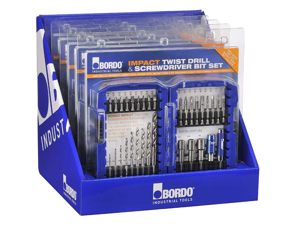 2206-S1, 32 Piece IMPACT Screwdriver Insert Bit, Power Bit, Nutsetter Set with MP-QR+ Insert Bit Holder and Magnetic Sleeve Insert Bit Holder. Includes 2.0-8.0mm HSS Hex Shank Jobber Drills. - Image 3