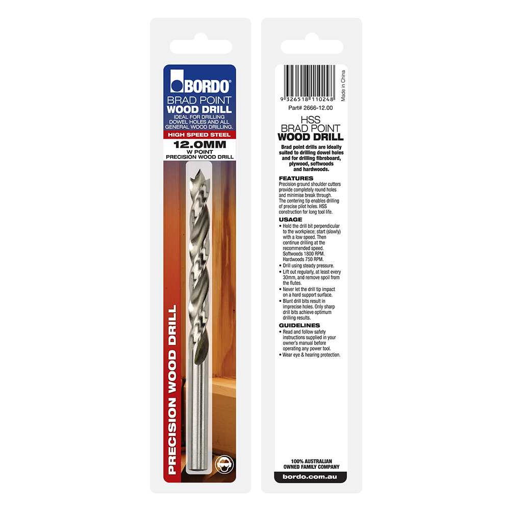 2666-S1, Brad Point HSS Drill Set - Image 2