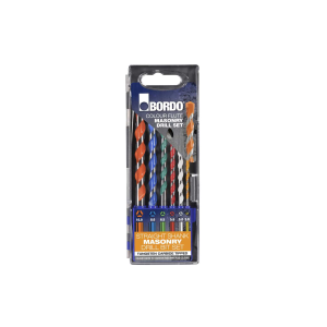 2532-S1, 3 - 10mm, 6Pce Colour Flute TCT Masonry Set