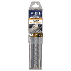 2538-12.00X160TP, 12 x 160mm, SDS Plus X-Bit Masonry Drill Trade Pack