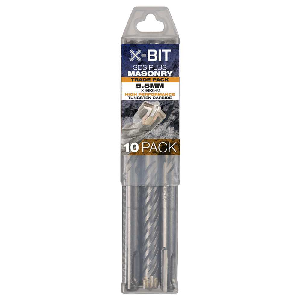 2538-5.50X160TP, 5.50 x 160mm, SDS Plus X-Bit Masonry Drill Trade Pack