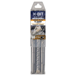 2538-6.50X160TP, 6.50 x 160mm, SDS Plus X-Bit Masonry Drill Trade Pack