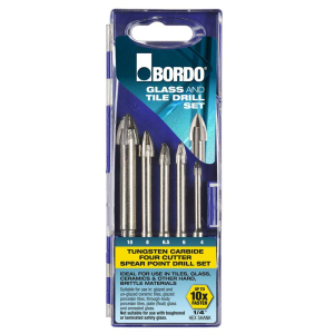 2552-S1, 4-10mm, 5 Pce 4 Cutter Glass and Tile Drill Set