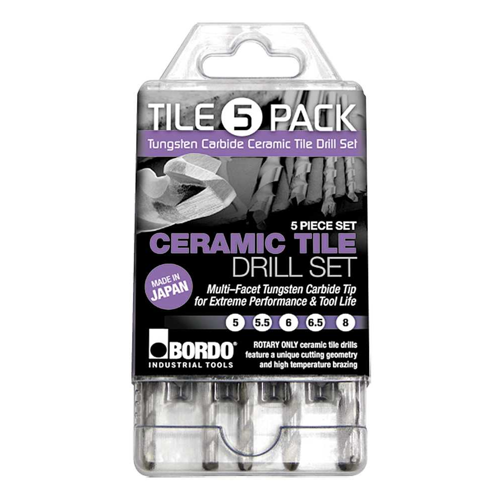 2710-S1, 5-8mm, 5 Pce TCT Ceramic Tile Drill Set