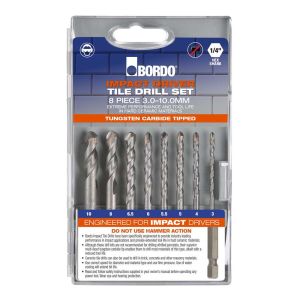 2750-S1, Tungsten Carbide Tipped Hex Shank Ceramic Tile Drill Set