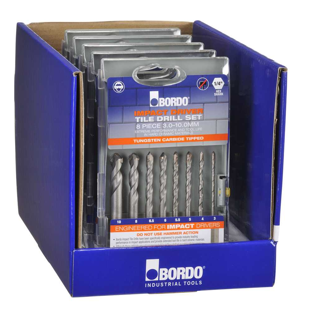 2750-S1, Tungsten Carbide Tipped Hex Shank Ceramic Tile Drill Set - Image 4