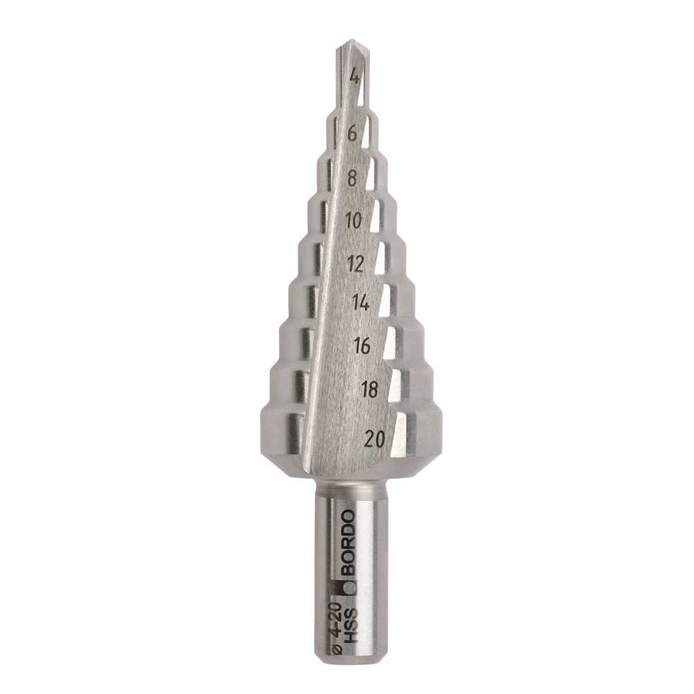 2600-M2, 4-20 x 2mm, Straight Flute HSS Step Drill