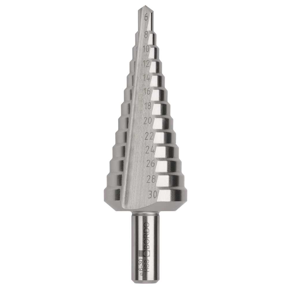 2600-M3, 6-30 x 2mm, Straight Flute HSS Step Drill