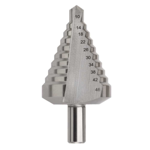 2600-M5, 10-46 x 4mm, Straight Flute HSS Step Drill