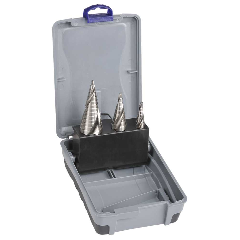 2601-S1, HSS Spiral Flute Step Drill Set - Metric