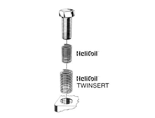 Thread Repair with HeliCoil Inserts - Twinserts